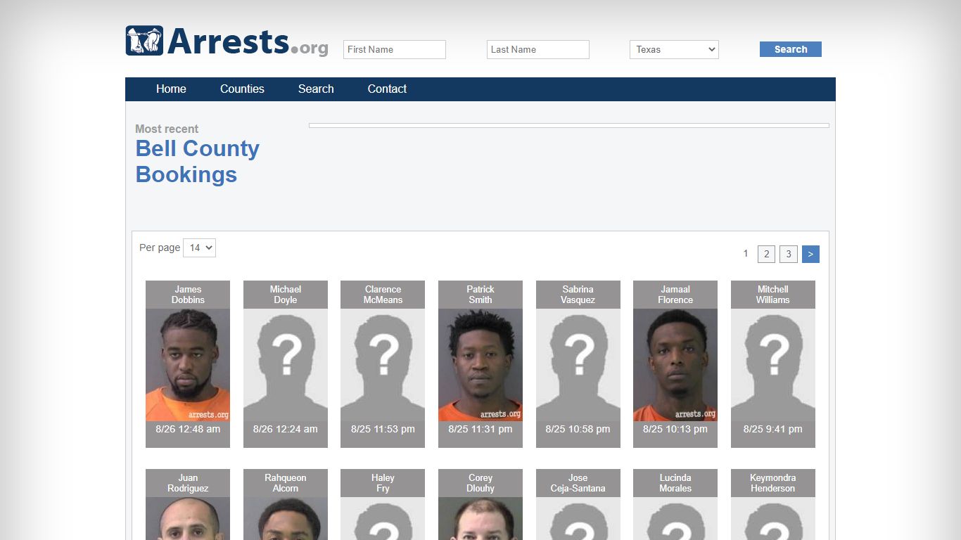 Bell County Arrests and Inmate Search